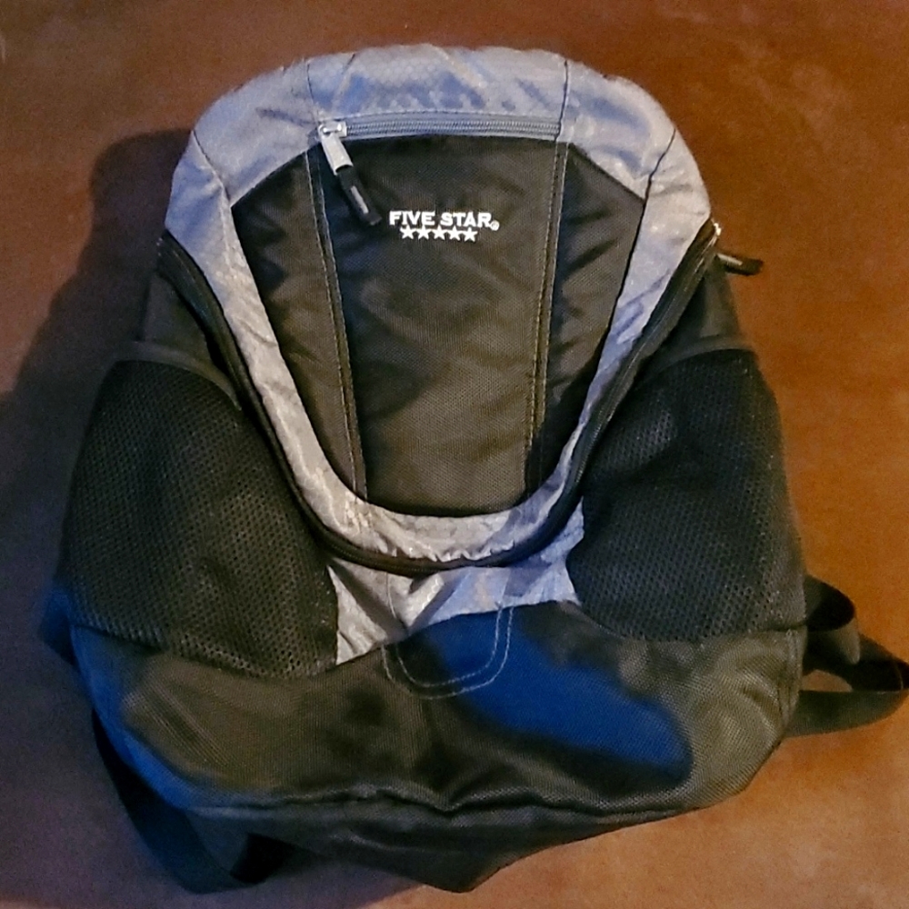 Black and grey Five star backpack